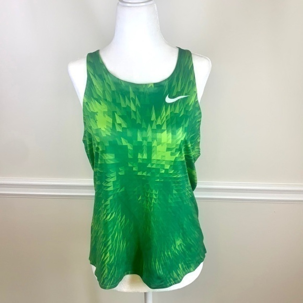 NIKE Racerback Green Tank Top M